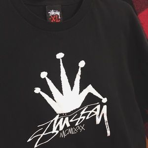 STUSSY Logo MCMLXXX Size XL Black T-Shirt ⚡️⚡️